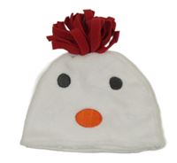 Bílo-červená plyšová čepice - sněhulák zn. Next