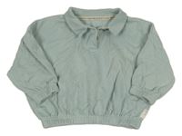 Zelenošedá oversize mikina s golierikom George