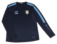 Tmavomodré fotbalové funkční triko s erbem Jako 