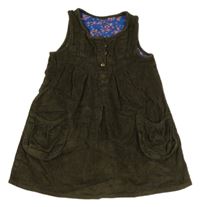 Kávové menšestrové šaty s vreckami Esprit