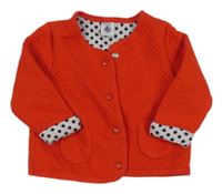 Červený vzorovaný teplákový kabátek Petit Bateau