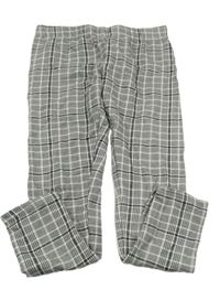 Čierno-bielo-ružové kockované legíny Page one young