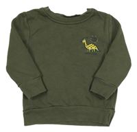 Khaki mikina s dinosaurem George 