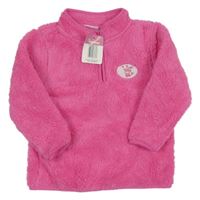 Nové - Zářivě růžová chlupatá mikina Impidimpi 
