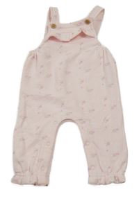 Světlerůžové laclové tepláky s kytičkami Dunnes