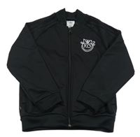 Černá propínací mikina s výšivkou Adidas