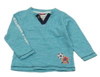 Tyrkysové tričko s loptou s. Oliver