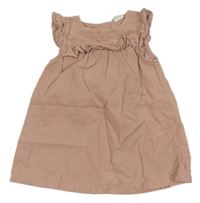 Svetloružové menšestrové šaty s volánikom H&M