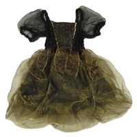 Kostým - Černo-béžové tylové žabičkové šaty George 