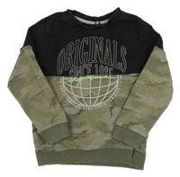 Army-čierna mikina s nápisom George