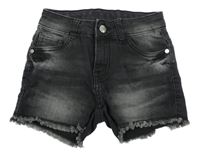 Černé šisované riflové kraťasy Zeeman 