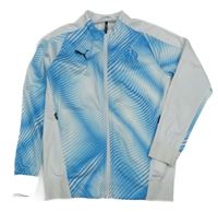 Bílo-modrá propínací sportovní mikina Puma