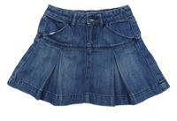 Modrá rifľová skladaná sukňa GAP