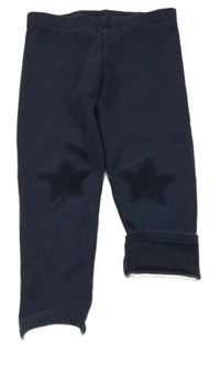 Tmavomodré zateplené legíny s hvězdičkami Next