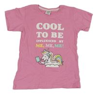 Ružové tričko s jednorožcom a nápisom Kiki&Koko