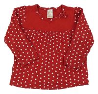 Červené triko se srdíčky Pusblu