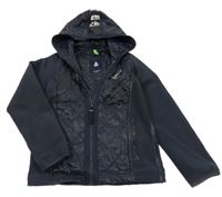 Tmavomodrá softshellovo/šusťáková bunda s kapucí Gaastra