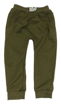 Olivové športové nohavice Shein