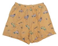 Oranžové bavlnené kraťasy s jednorožcami H&M