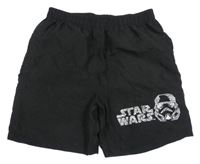 Čierne plážové kraťasy so Star Wars