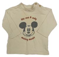 Béžové tričko s Mickeym Disney