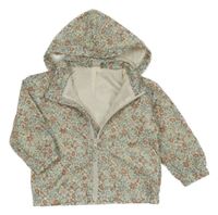 Smotanová šušťáková kvetovaná jesenná bunda s kapucňou H&M
