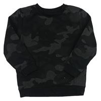 Čierno-tmavosivá army mikina PRIMARK