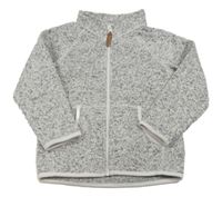 Sivo-bielo-čierna melírovaná pletená prepínaci mikina H&M