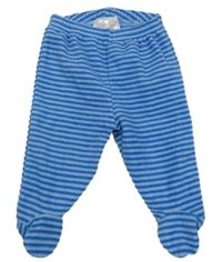 Cobaltově modro-modré pruhované fleecové polodupky Ergee