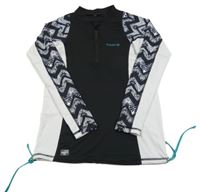 Černo-bílé UV triko se vzorem OLAIAN