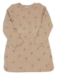 Pudrové teplákové šaty s hviezdičkami Topolino