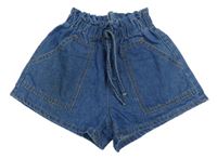 Modré paper bag rifľové kraťasy