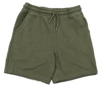 Tmavokhaki teplákové kraťasy PRIMARK