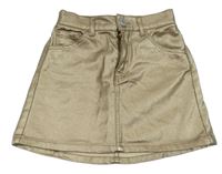 Zlatá rifľová sukňa H&M