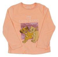 Neónově korálová zamatová mikina so Lvím kráľom PRIMARK