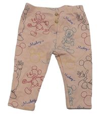 Růžové žebrované legíny s Mickeym Zara