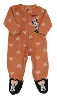 Starorůžový fleecový overal s Minnie Primark