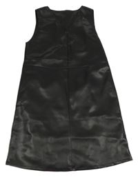 Černé koženkové šaty Tu