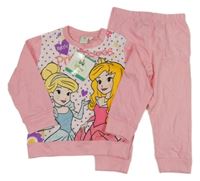Nové - Bílo-růžové pyžamo s Popelkou a Růženkou Disney