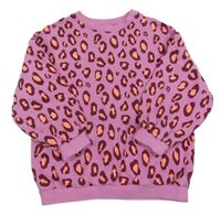 Růžová vzorovaná oversize mikina Next