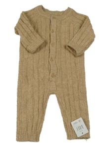 Nové - Hnědý žebrovaný pletený overal George