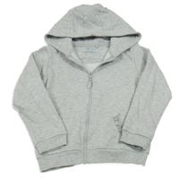 Sivá melírovaná prepínaci mikina s volánikmi a kapucňou Primark