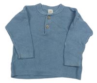 Modrý sveter s gombíkmi H&M