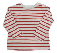 Bílo-červené pruhované mikinotriko M&S