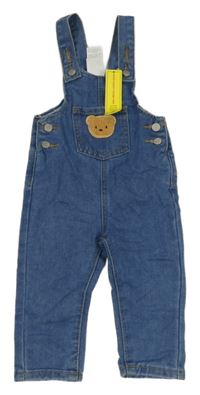 Nové - Modré na traké rifle s medvěďom Shein