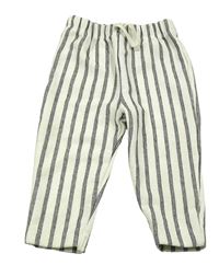 Smetanovo-černé pruhované tepláky George