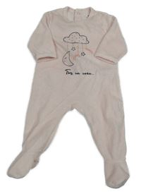 Svetloružový zamatový overal s mrakem LaRedoute