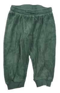 Khaki zamatové tepláky H&M