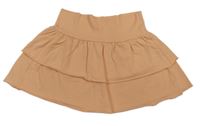 Oranžová bavlnená vrstvená sukňa H&M