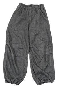 Čierno-sivé vzorované cuff nohavice Zara